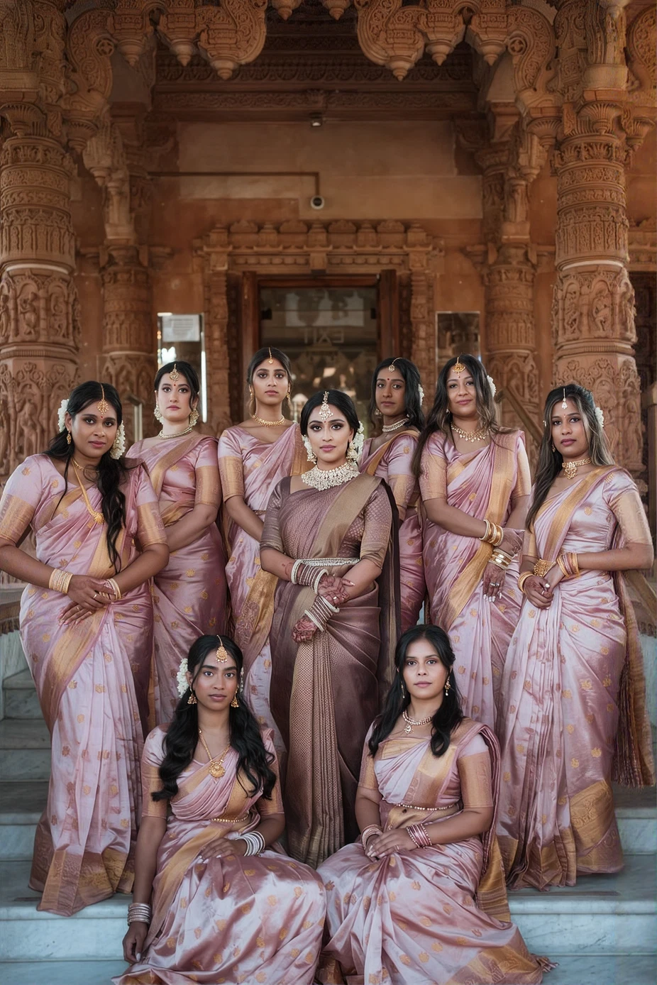 Bridesmaids in Nishka jewellery
